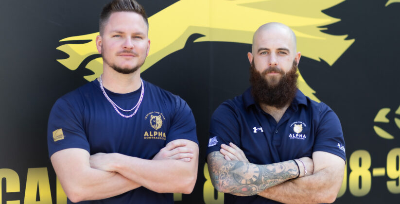 Alpha Contractors Owners, Casey King ( left ) & Mike Coles ( right )