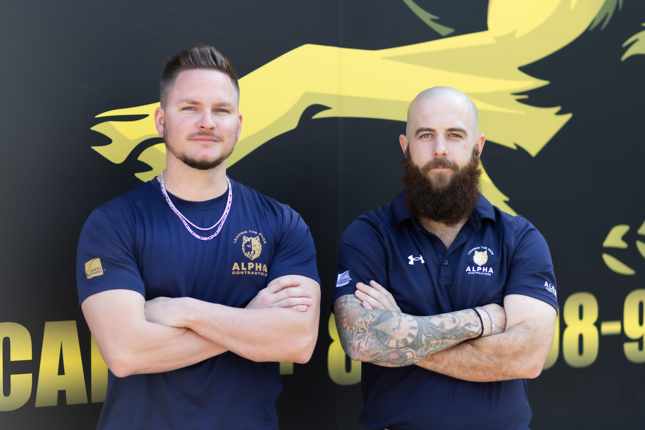 Alpha Contractors Owners, Casey King ( left ) & Mike Coles ( right )